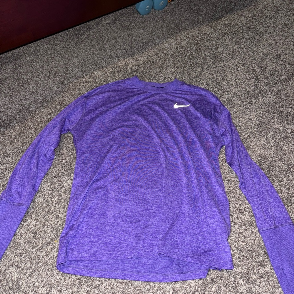 Nike Purple Long Sleeve Dry-Fit Top